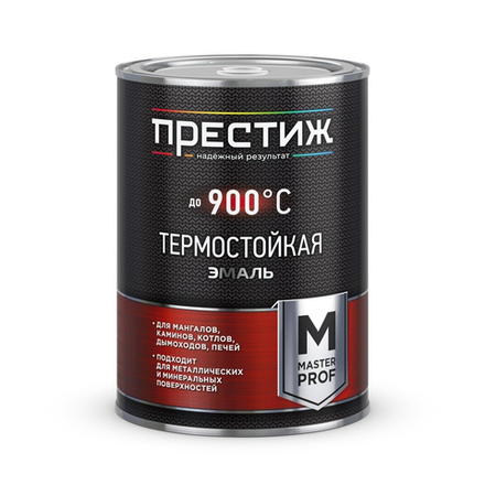Эмаль термостойкая ПРЕСТИЖ (до 700С) белая 0,8кг