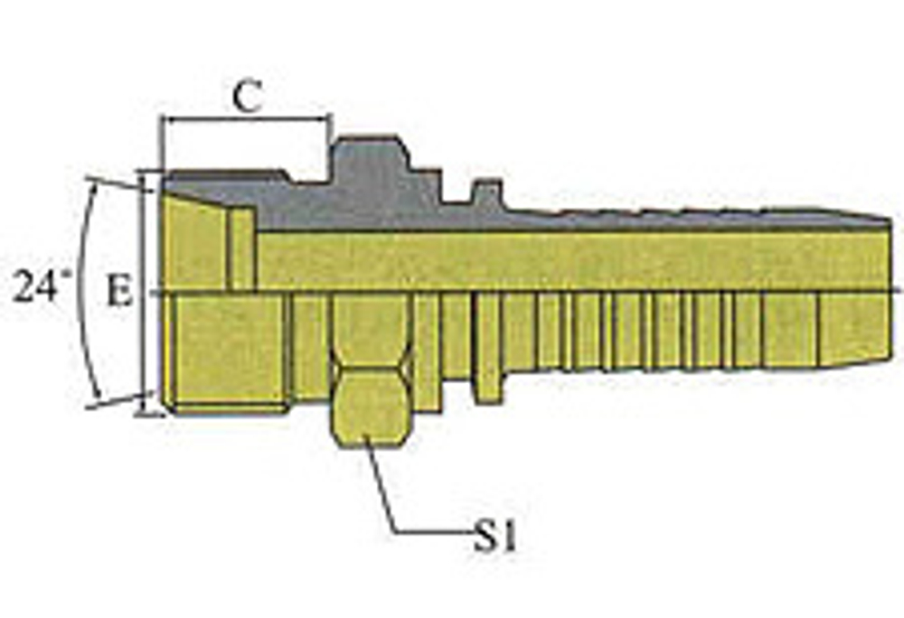 Фитинг DN 06 DKO-S (Ш) 16x1.5 8