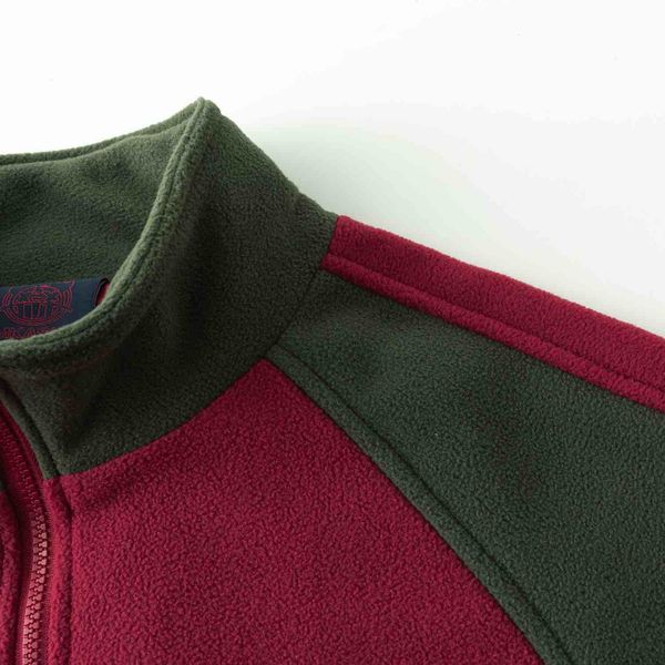 Толстовка Turbo fleece бордовая / темно-зеленая - фото 5