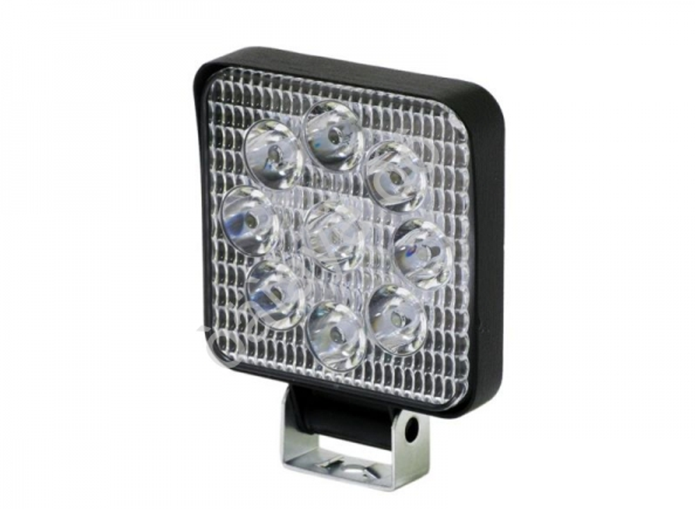 Прожектор LED-FLASH -квадрат (W+W+FLASH)  27W (85*85*17) 9SMD Стробоскоп шт Маяк L521