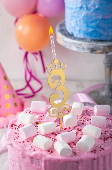 Свеча - топпер цифра "3"