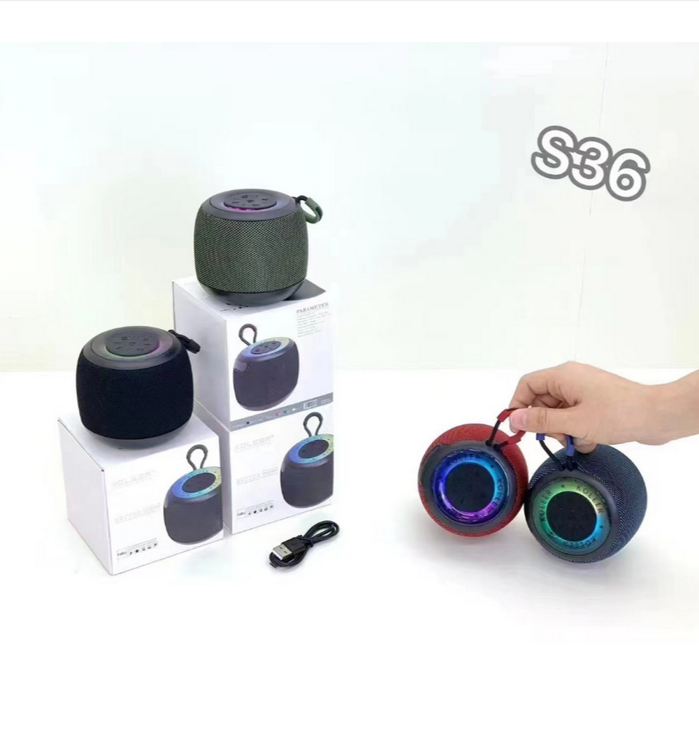 Беспроводная колонка Koleer S36 5W/Radio/TF LED