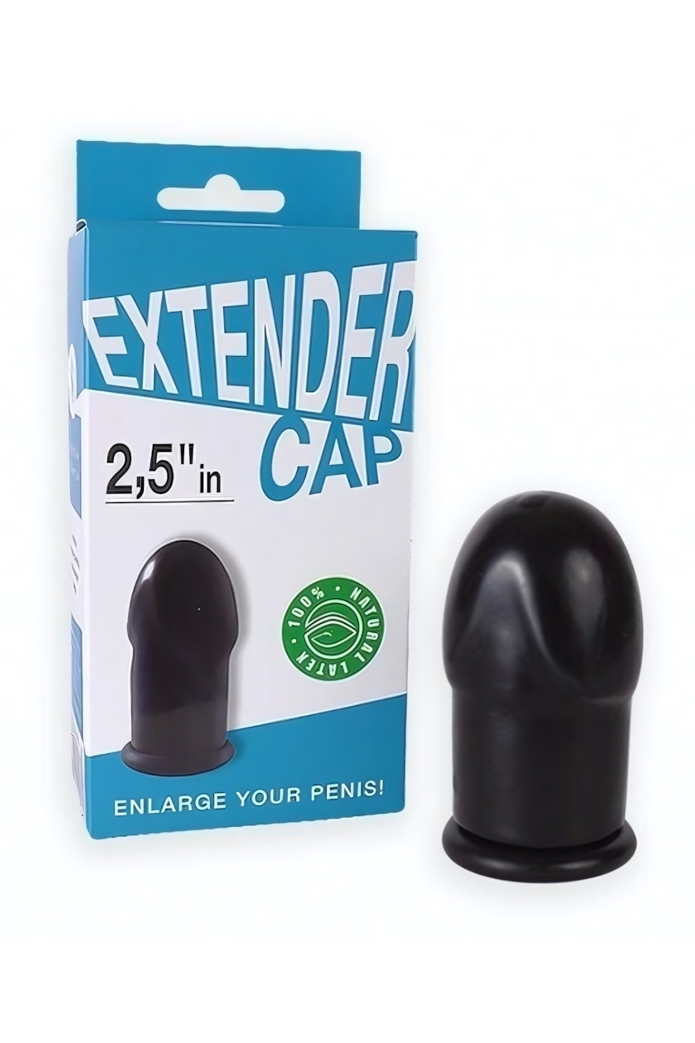 Насадка-удлинитель латексный 2,5 дюйма, черная (Цвет: черный)