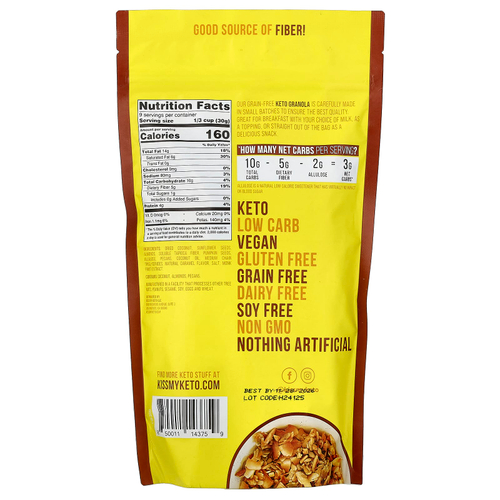 Kiss My Keto, Гранола, соленая карамель, 270 г (9,5 унции)
