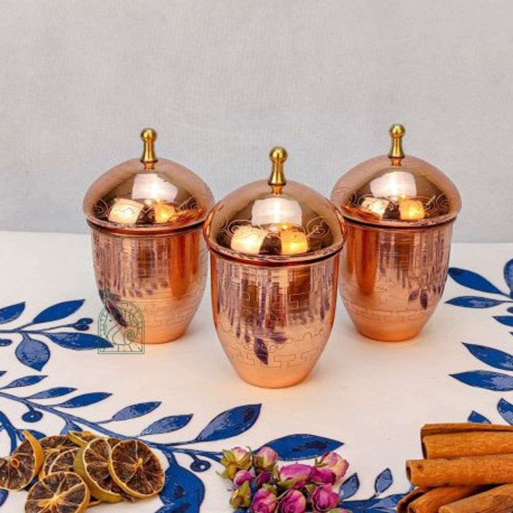 Набор медных баночек Exirmes 30220307 Иран Набор медных баночек Exirmes 30220307 Иран