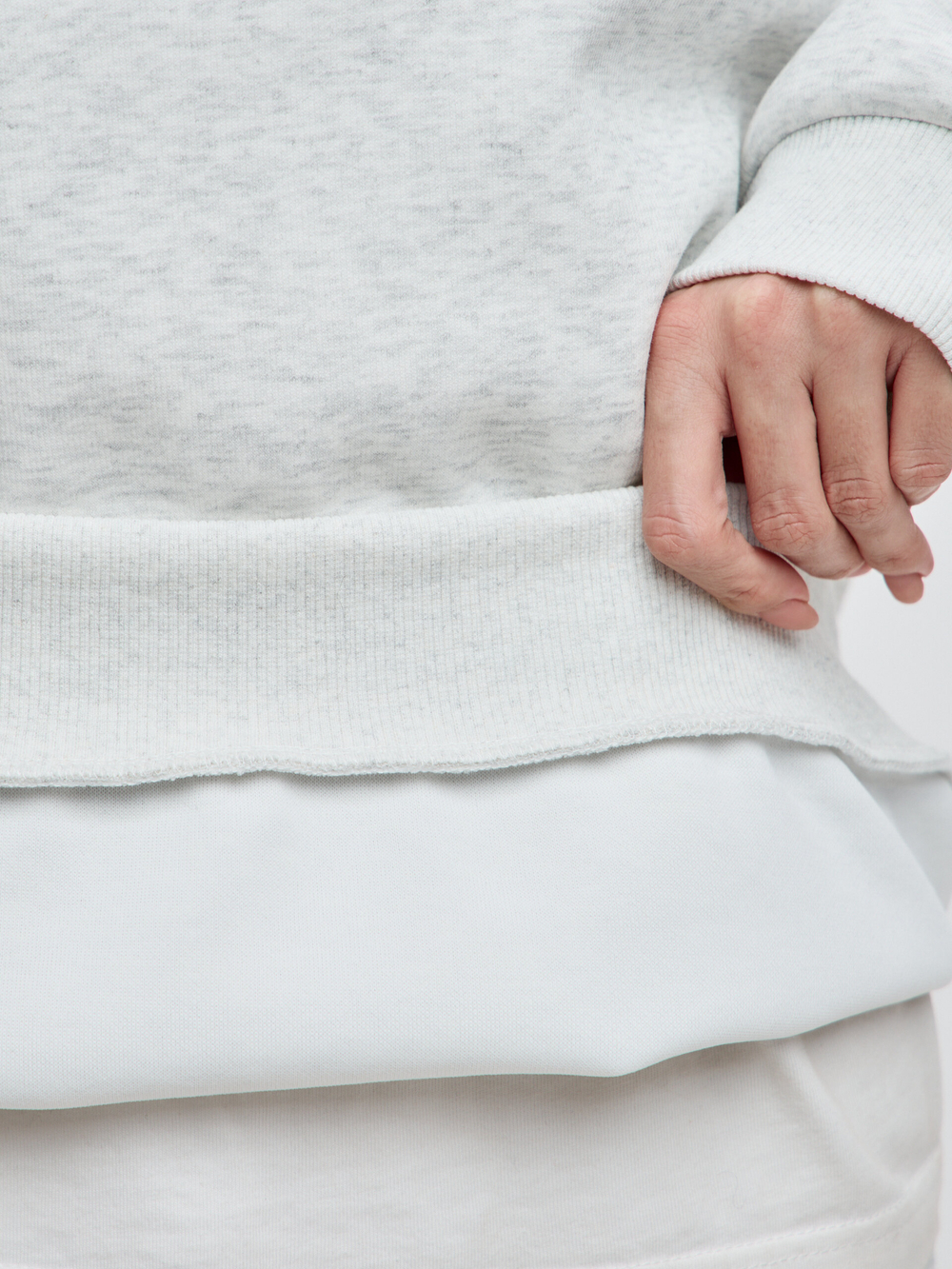 Свитшот Reed в цвете светло-серый меланж