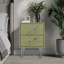 Тумба Арт Колор matte Стайл Сильвер Зеленая олива матовая