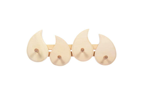 ВЕШАЛКА БАННЫЕ ШТУЧКИ ОГОНЕК 4 КРЮЧКА 47Х20Х7СМ 32243