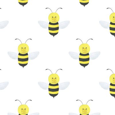 Пчелы акварель