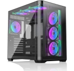 Корпус Raijintek ATREUS BT4, Midi-Tower, TG, 4x120mm ARGB, 2xUSB-A 3.0 + 1xUSB Type-C , E-ATX, ATX, mATX, mITX Black