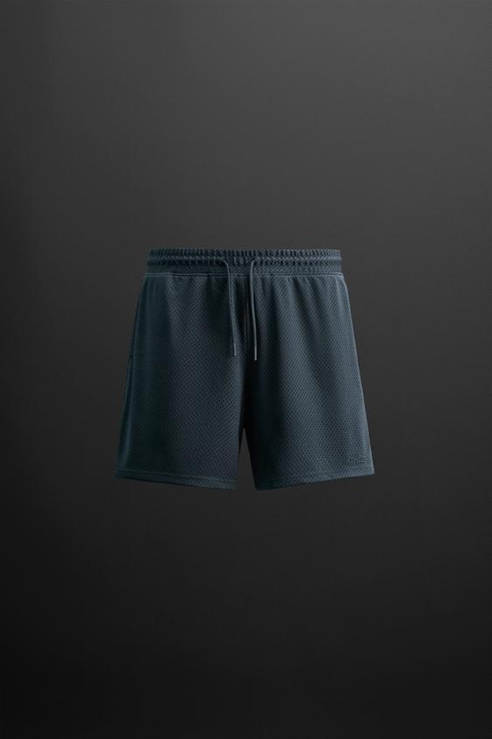 ZARA ШОРТЫ ИЗ СЕТЧАТОЙ ТКАНИ, МОРСКОЙ СИНИЙ