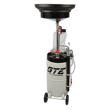 Установка для замены масла 90л с поворотным поддоном 15л и колбой GTE