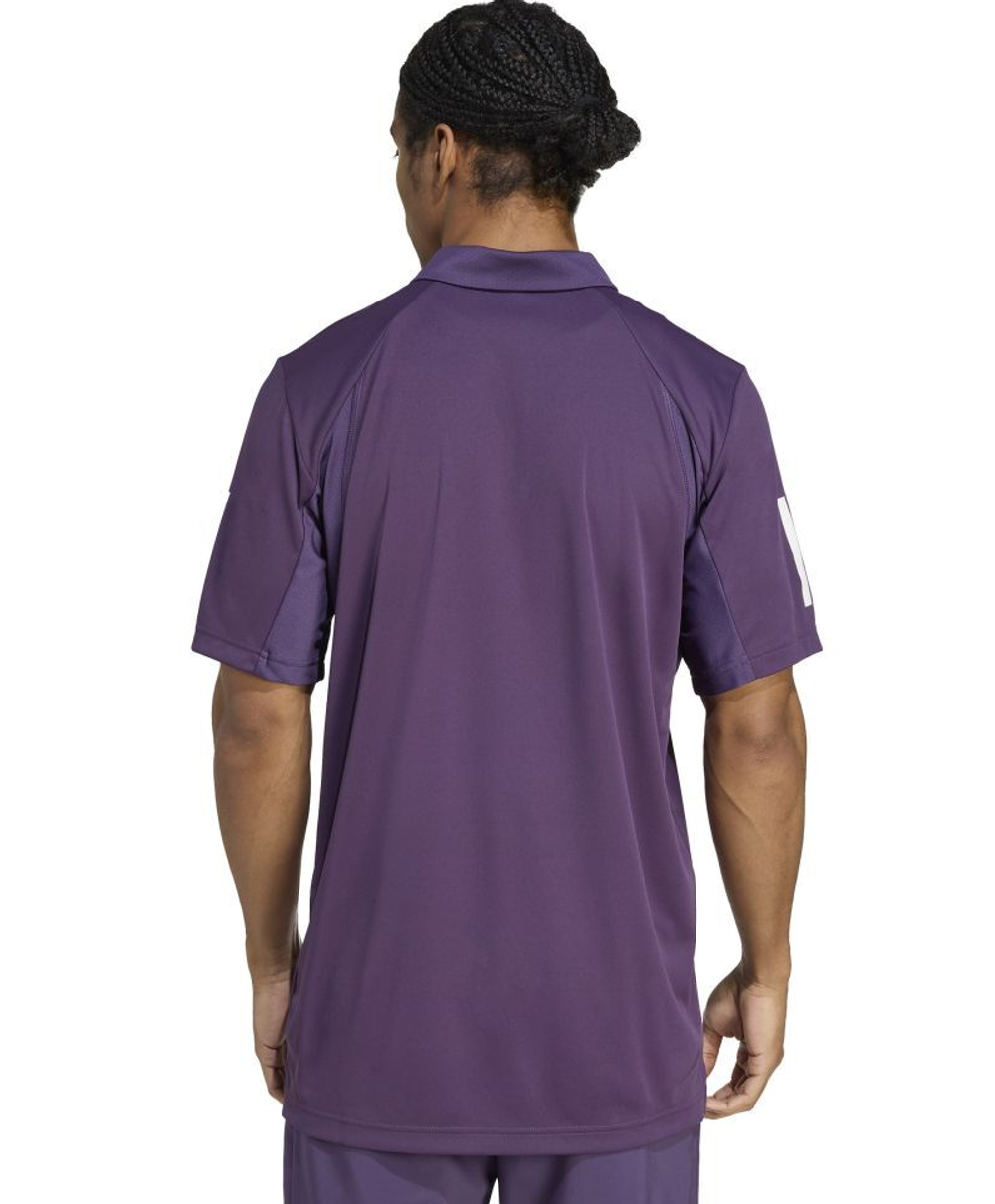 Мужское теннисное поло Adidas Club 3-Stripes - слива Аврора