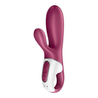 Малиновый вибратор-кролик с функцией нагрева 17,5см Satisfyer Hot Bunny