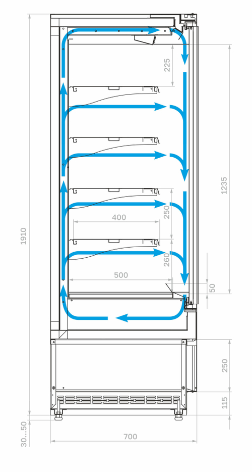 Холодильная витрина Carboma Cube 2 FC20-07 VM 0,7-1 LIGHT фронт X0 (0430)