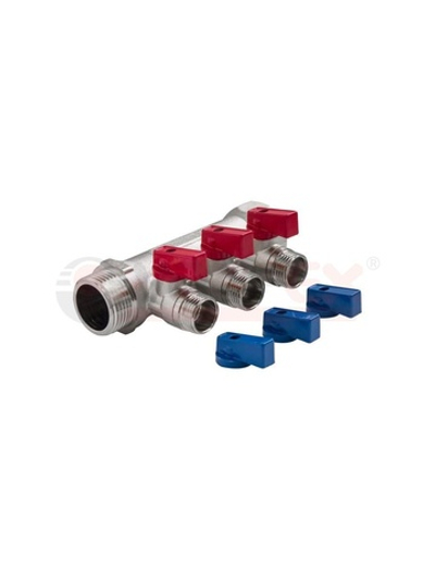 Коллектор с отсекающими кранами 1дюймх2вых. 1/2дюйм нар. (31) К VALFEX VF.580.N.0602