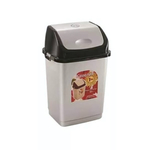 Ведро для мусора "Камелия", № 1, 4 л, серебристый перламутр / черный, РП-1011