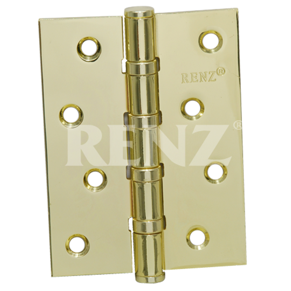 [ТОВАРА НЕТ В НАЛИЧИИ] Петля врезная Ренц 100-4BB FH, цвет латунь матовая (гарантия - 12 месяцев)