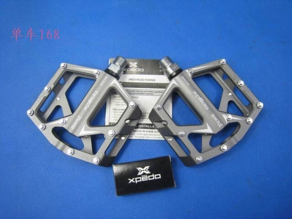 Педали XPEDO HURTLE 22 магниевые, ось CrMo, промподш, 40 шипов, чёрные, 340г XMX-22MC