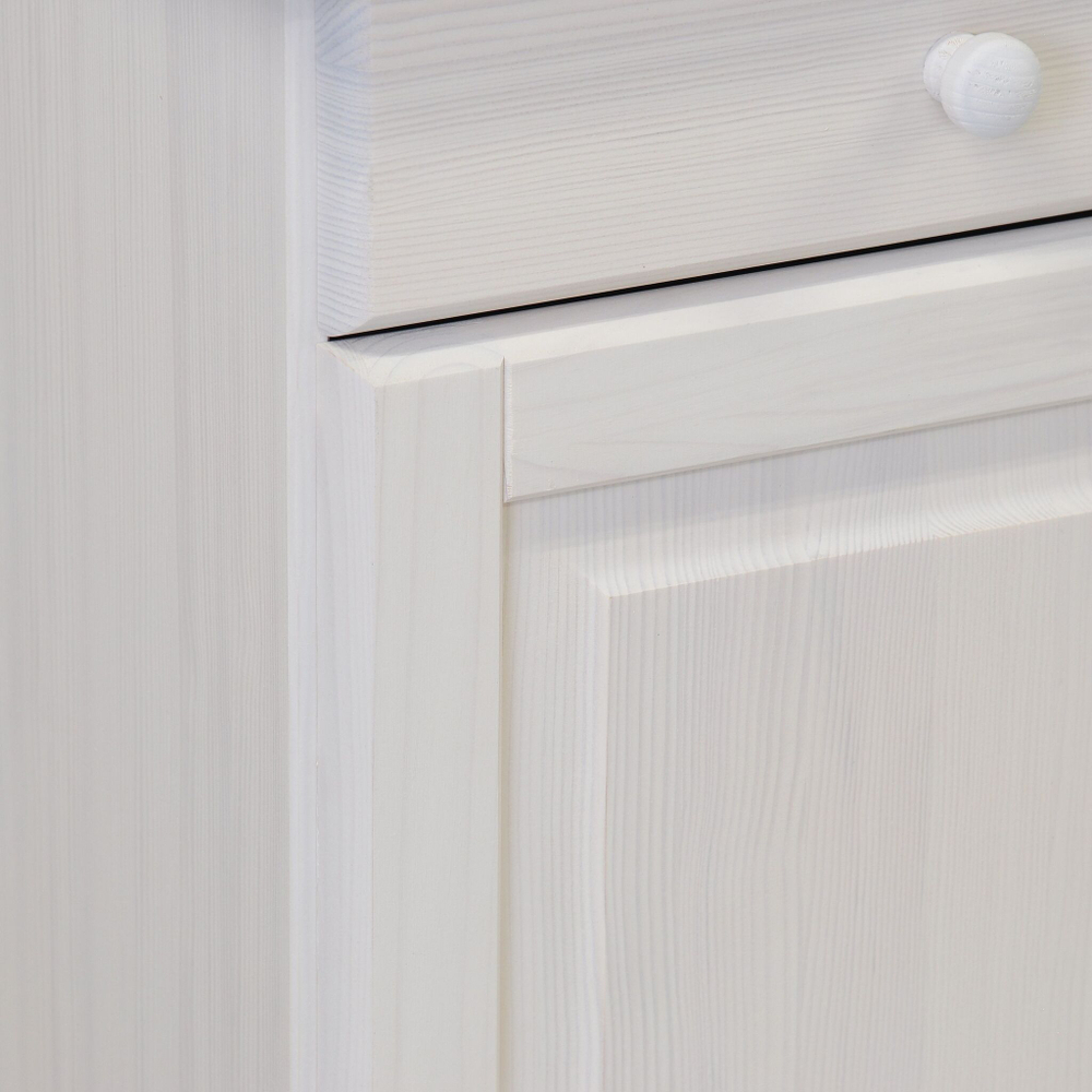 Тумба Лена однодверная из сосны, белая