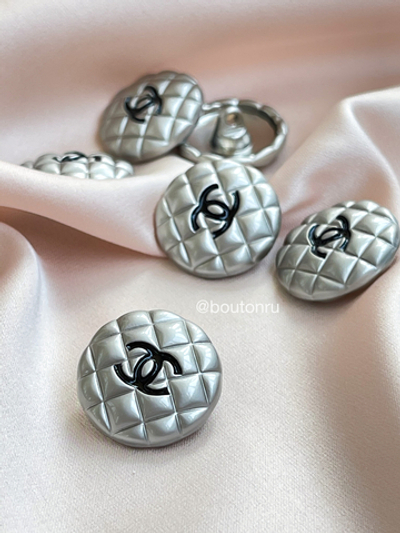 Пуговицы Шан. Серебро Стеганные