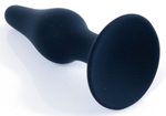 Черная анальная втулка на присоске - 11 см. (Цвет: черный)