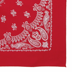 Бандана красная с белыми огурцами (020)