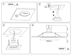 Ambrella Встраиваемый поворотный точечный светильник GU5.3 Standard Tech TN102756