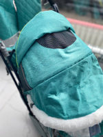 Коляска комбинированная (санки - коляска) «Ника Детям 7-7» джинс зеленый (арт. НД7-7/3)