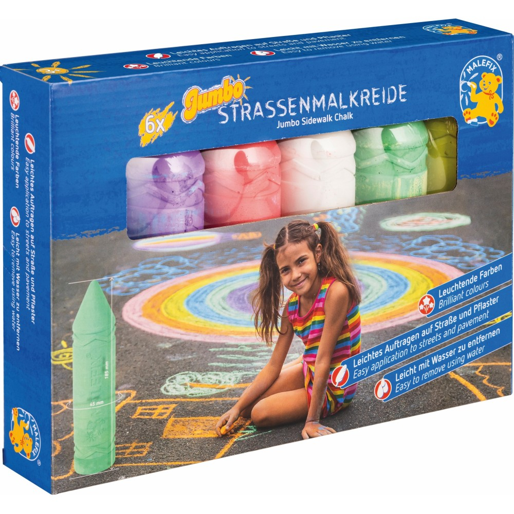 MALEFIX - Крупная мелка Jumbo 6 шт. (6 цветов) 20011