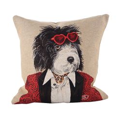 Подушка "Собака рок-звезда"