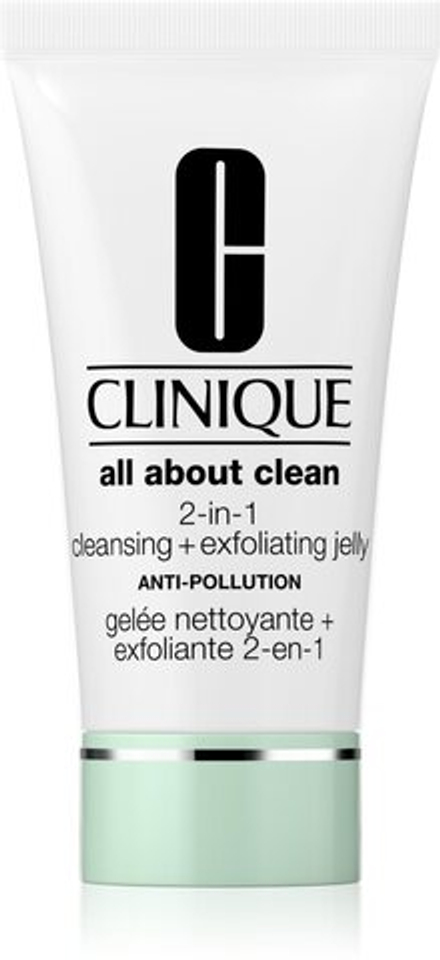 Clinique All About Clean 2-in-1 Cleansing + Exfoliating Jelly - отшелушивающий очищающий гель /   150  ml  / GTIN 192333081020