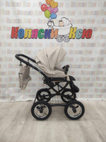 Коляска модульная Indigo Barbara Eco Classic be 02 (св.бежевая кожа)