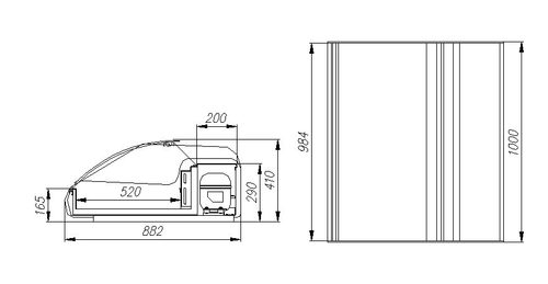 Холодильная витрина Carboma ВХС-1,0 АРГО XL ТЕХНО ARGUS (A89 SM 1,0-1)