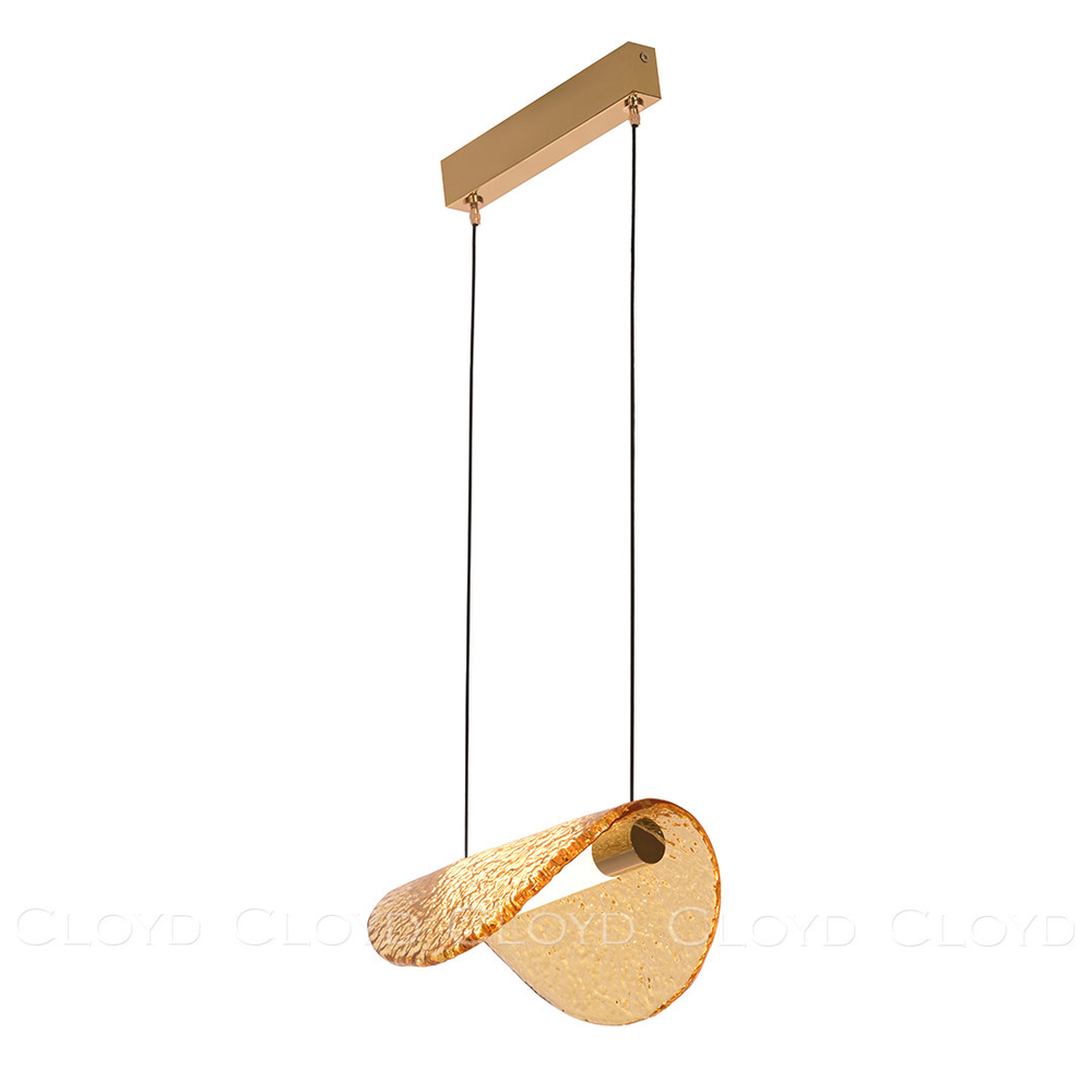 Подвесной светильник Cloyd CARUDO P1 / золото - янтарн. стекло (арт.11349)