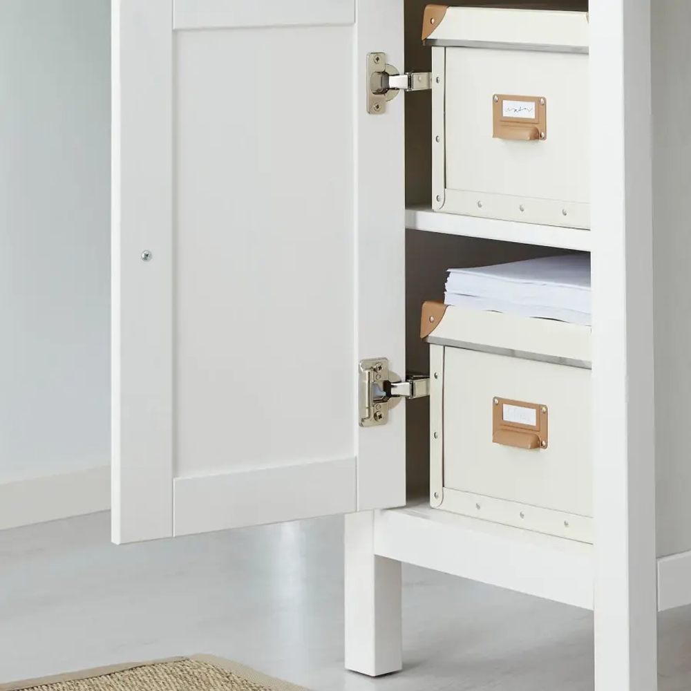 Письменный стол с ящиками - IKEA HEMNES/ ХЕМНЭС ИКЕА, 120х55 см, белый