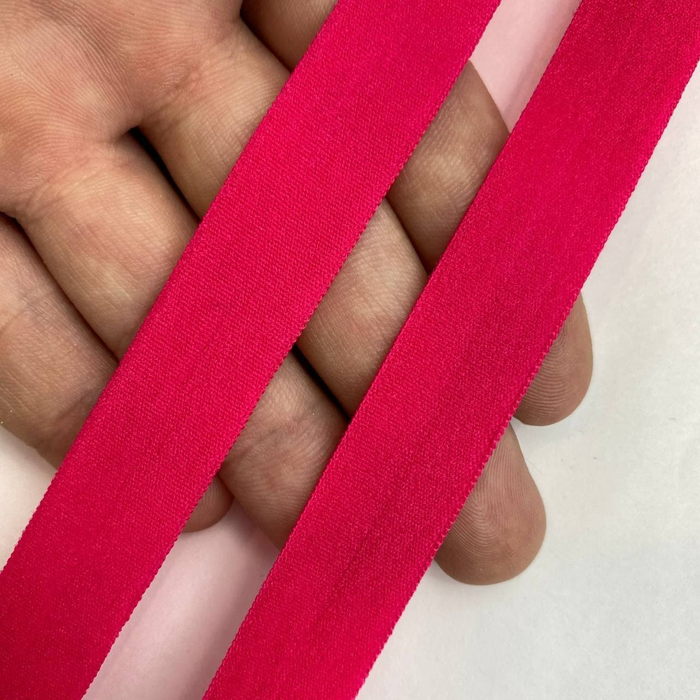 Бейка матовая ярко-розовая 15 мм