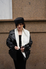 Платок шелк горошки