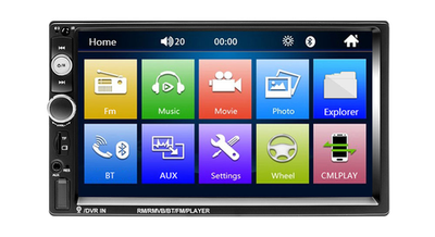 Автомагнитола сенсорная 7" 2DIN (Bluetooth, USB, AUX, Mirror Link)