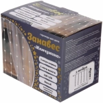 Гирлянда для дома ЗАНАВЕС «Жемчужина» ш3* в1 м 100 ламп LED, прозр. пров, 8 реж,IP-40, Белый (возможность соединения)