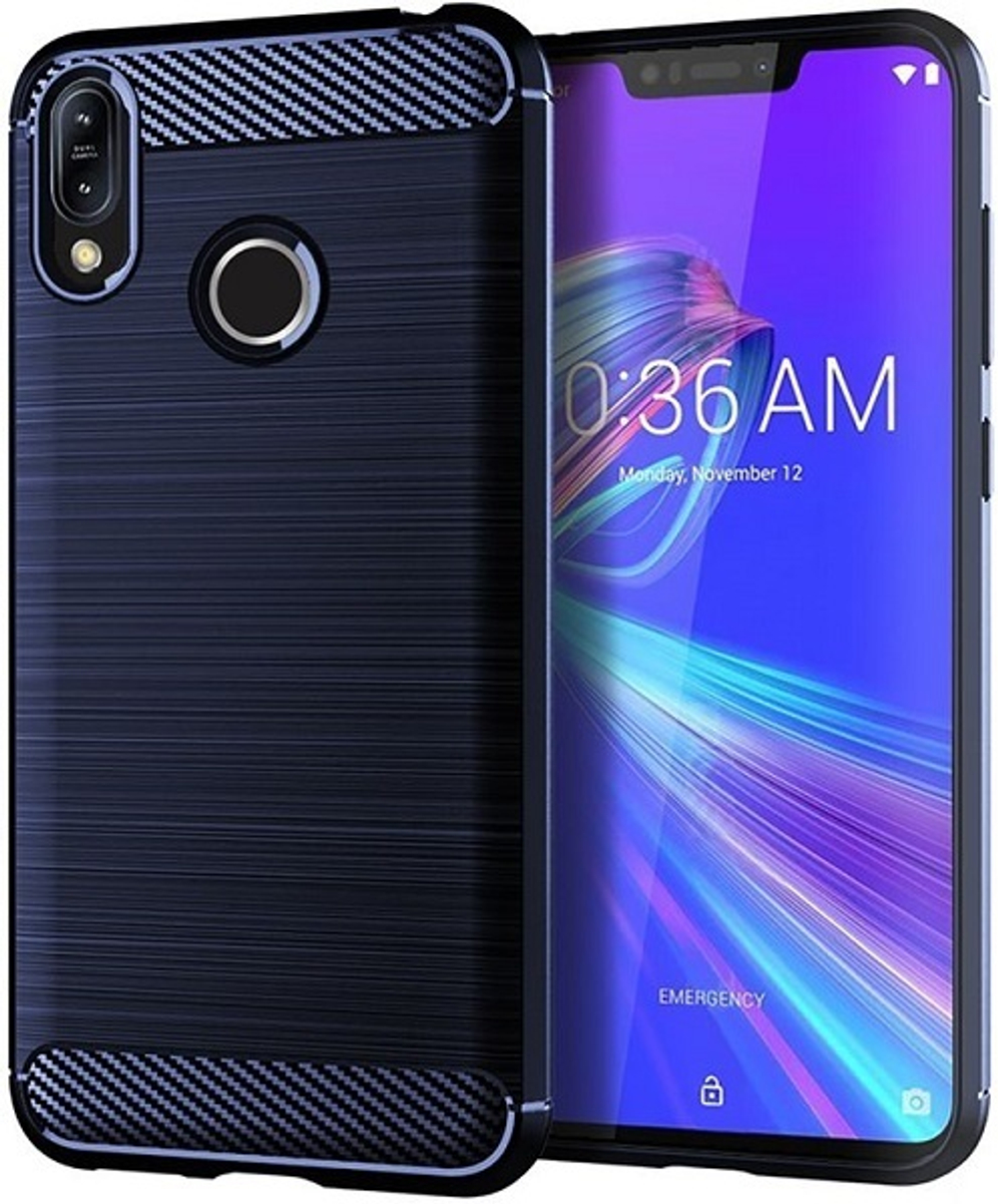 Чехол для Asus ZenFone Max M2 цвет Blue (синий), серия Carbon от Caseport