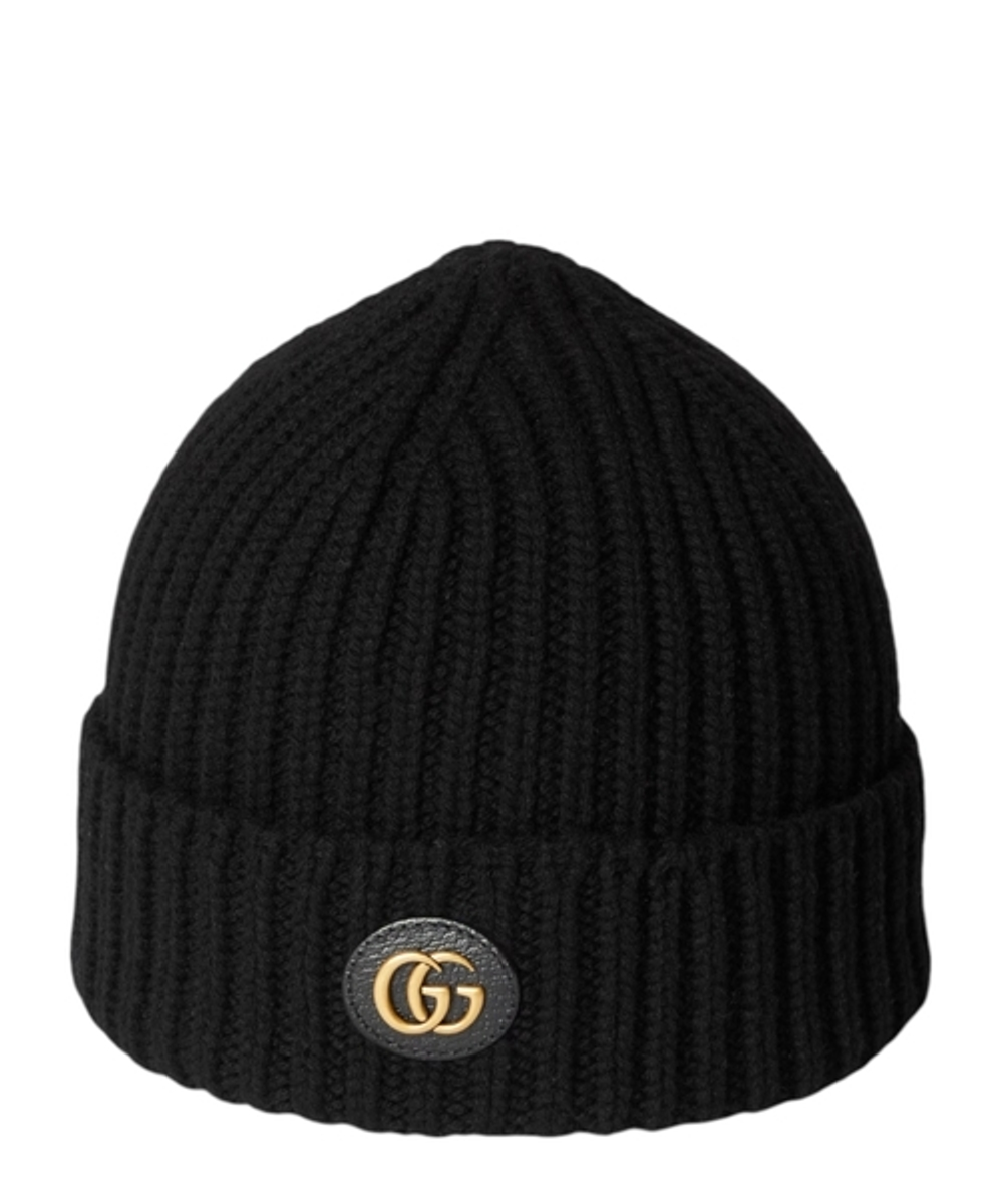 Шапка из шерсти и кашемира с деталью Double G