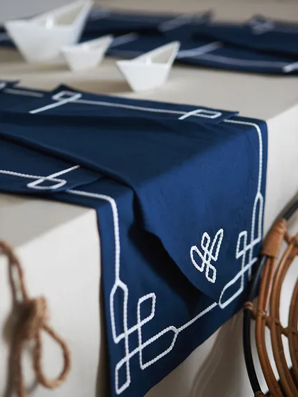 Дорожка на стол navy story из коллекции sea treasures, 45х150 см