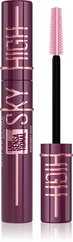 MAYBELLINE NEW YORK Lash Sensational Sky High - Тушь для ресниц, утолщающая и удлиняющая оттенок Burgundy Haze, 7 ml