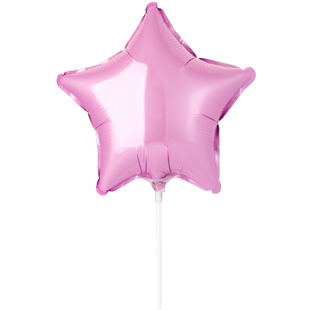 Шар фольгированный Звезда 23 см (Розовый)
