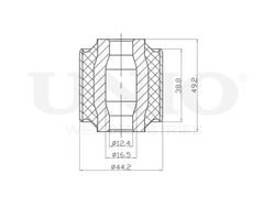 Сайлентблок внешний переднего нижнего рычага UNIO RMP-20189