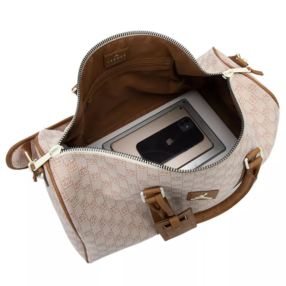 Jordan Polyester Gym Bag One Shoulder Crossbody Travel Bag Unisex Beige
