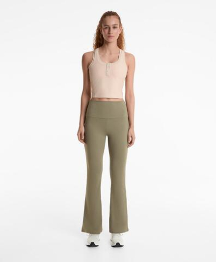 Oysho Майка Comfortlux в рубчик, песочный