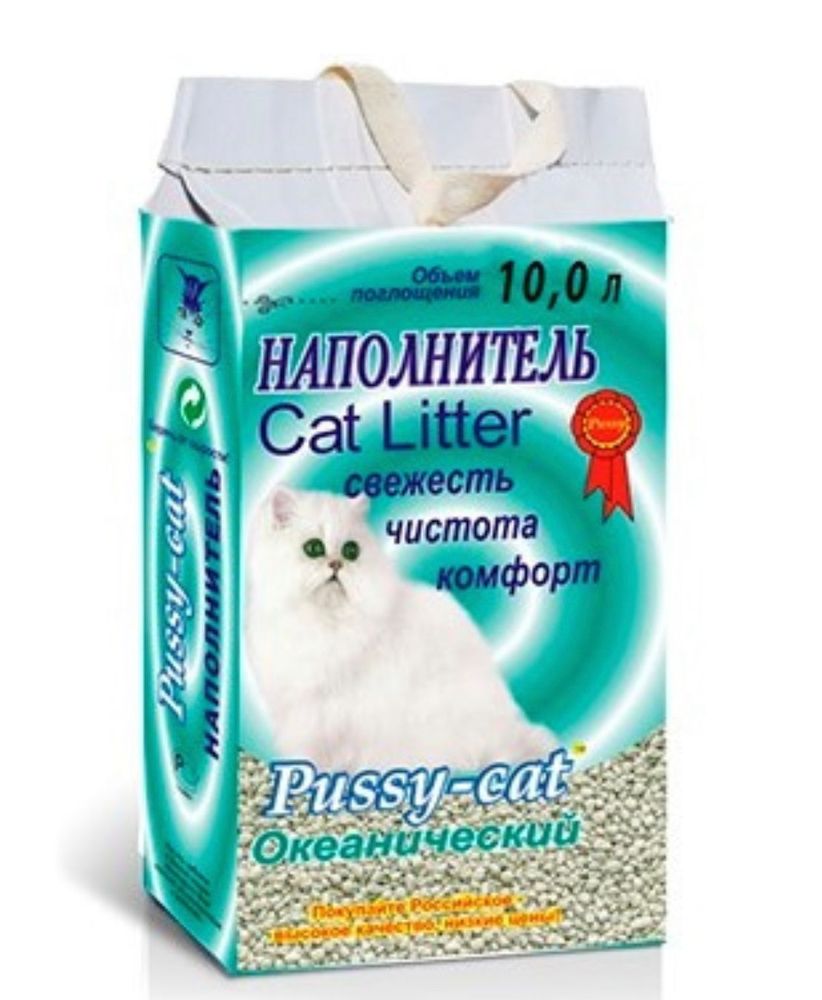Наполнитель Pussy-Cat Океанический для кошачьих туалетов 10 л