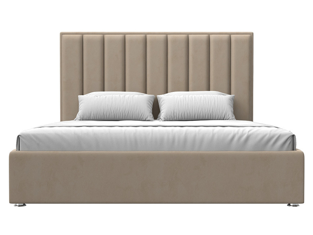 Кровать интерьерная Афродита 180, Бежевый, Велюр, 120576